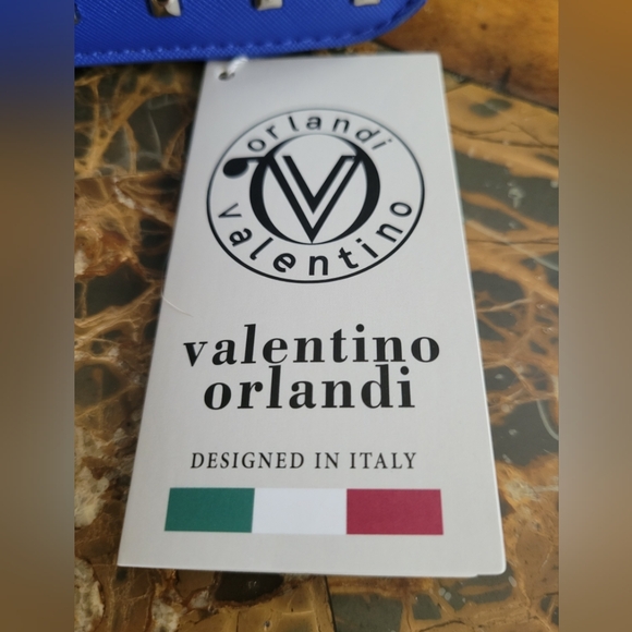 Valentino ORLANDI Vibrant Blue Studded Crossbody Bag - Picture 8 of 9